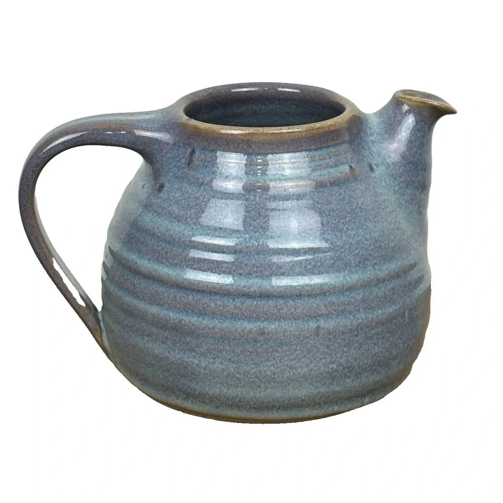 VTG Handmade Tim Farmer Wren‎ Pottery Tavistock Stoneware Pitcher Vase Signed